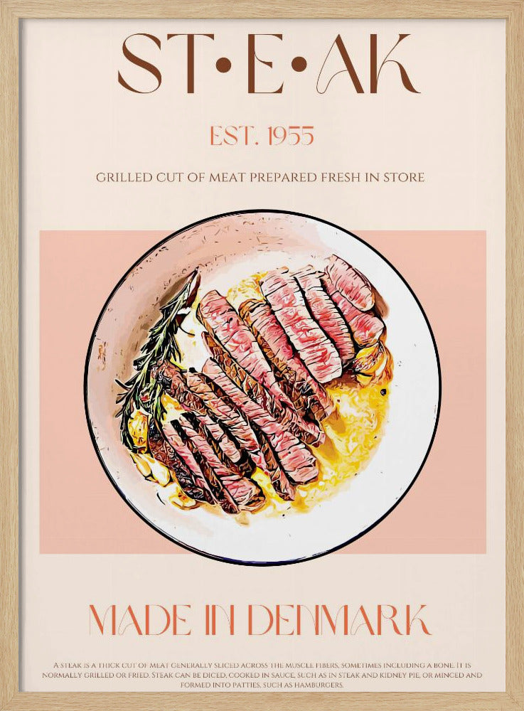 Grilled Meat Dish With Rosemary | Poster