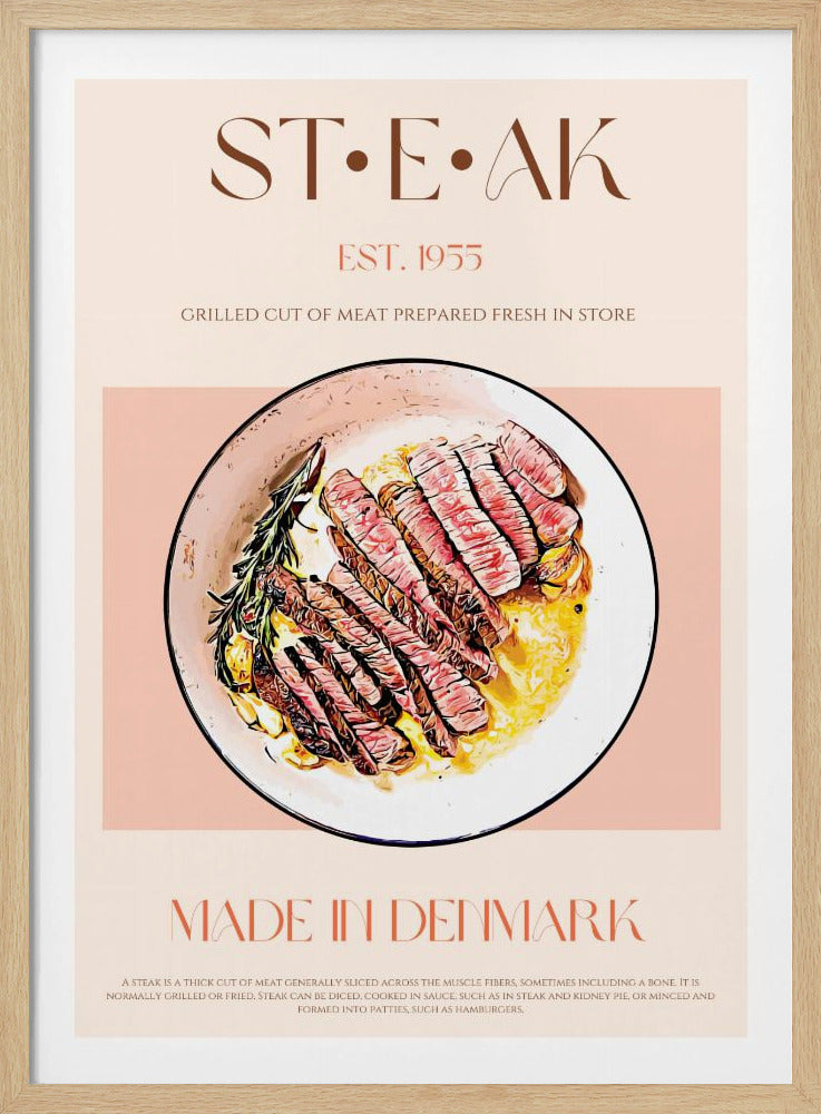 Grilled Meat Dish With Rosemary | Poster