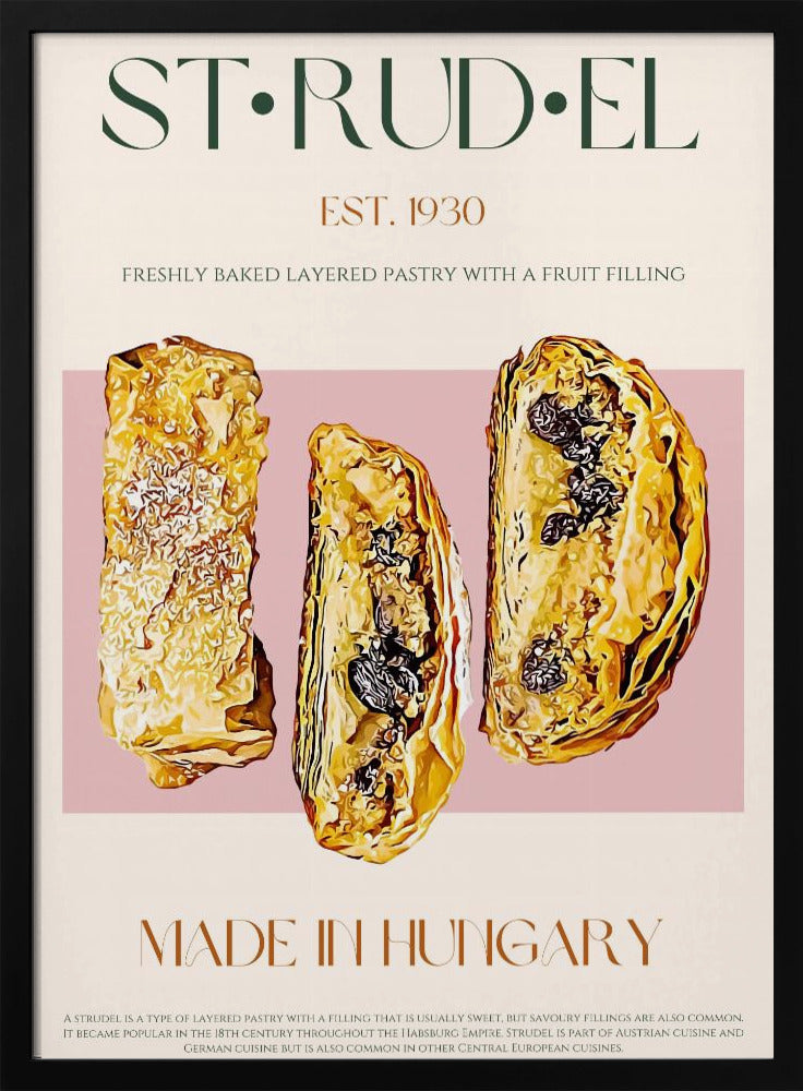 Golden Strudel Slice | Poster