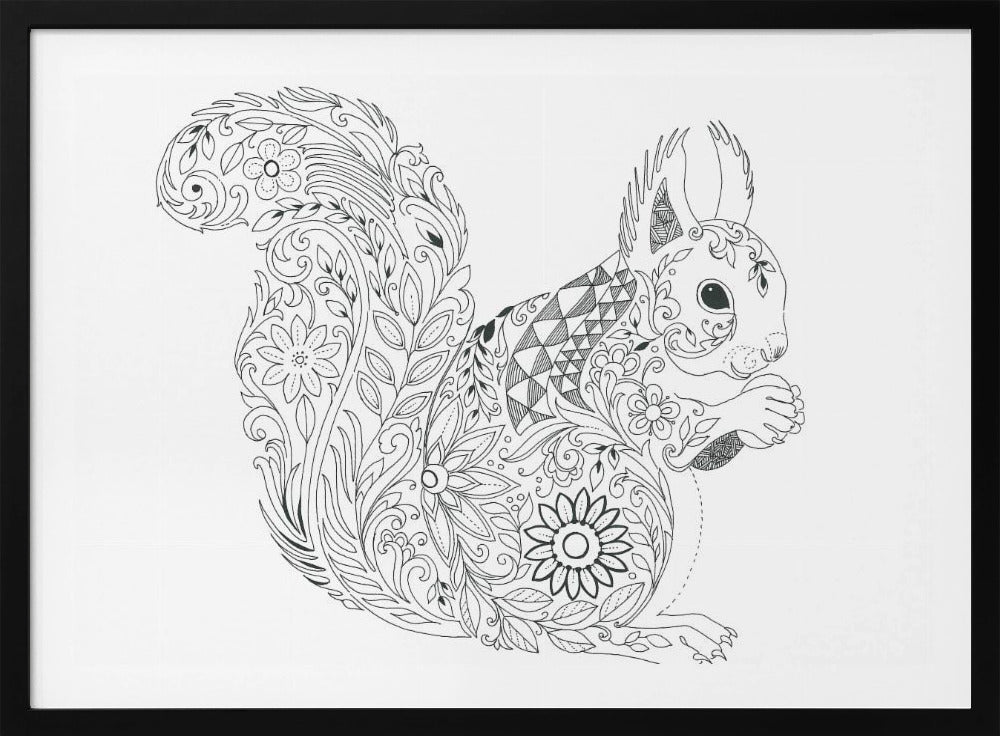 Ornate Squirrel Design | Poster