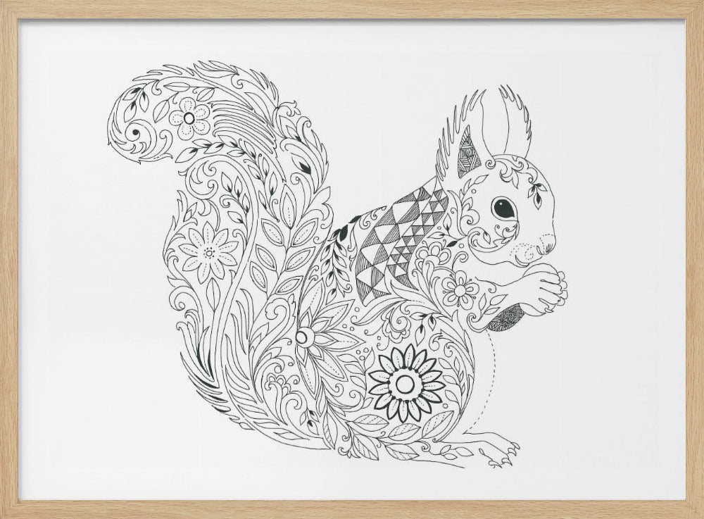 Ornate Squirrel Design | Poster