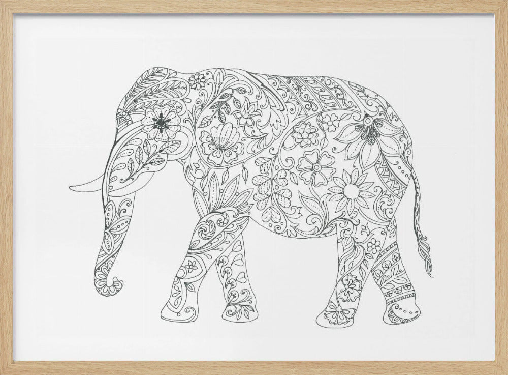 Floral Elephant | Poster