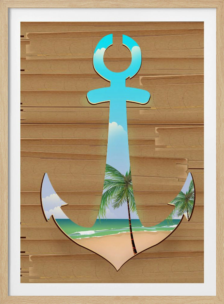 Anchor On The Beach | Poster