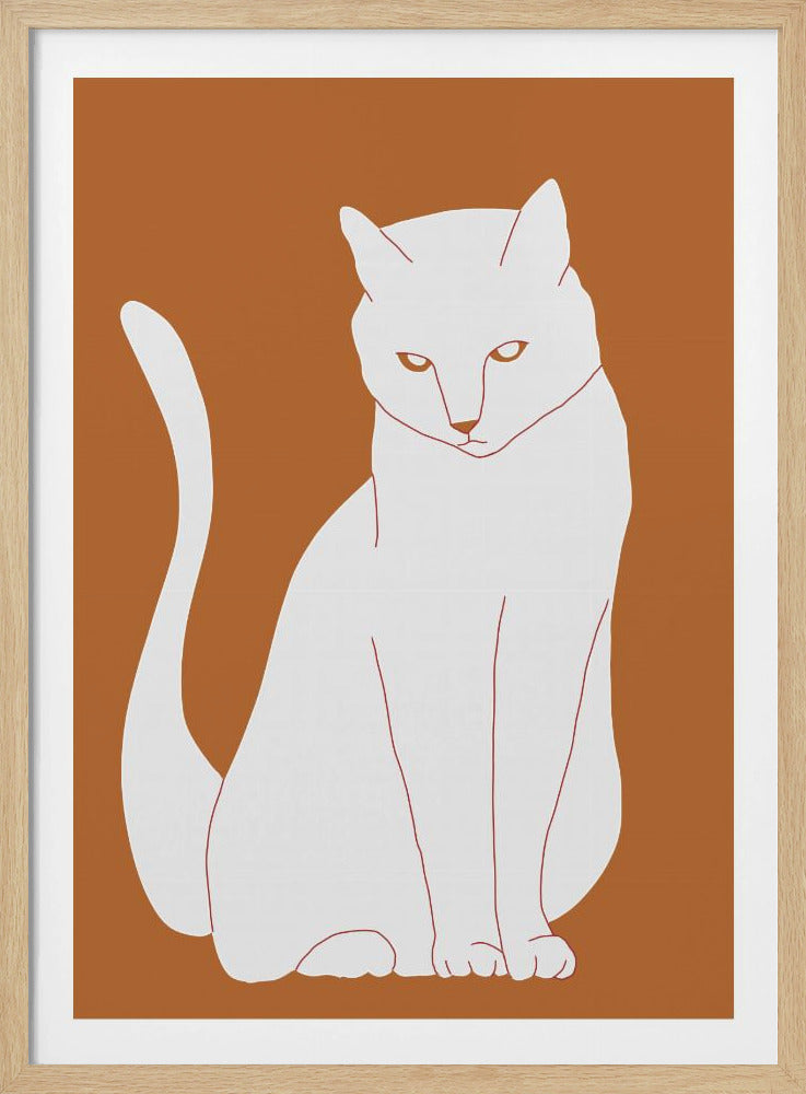 White and orange cat | Poster