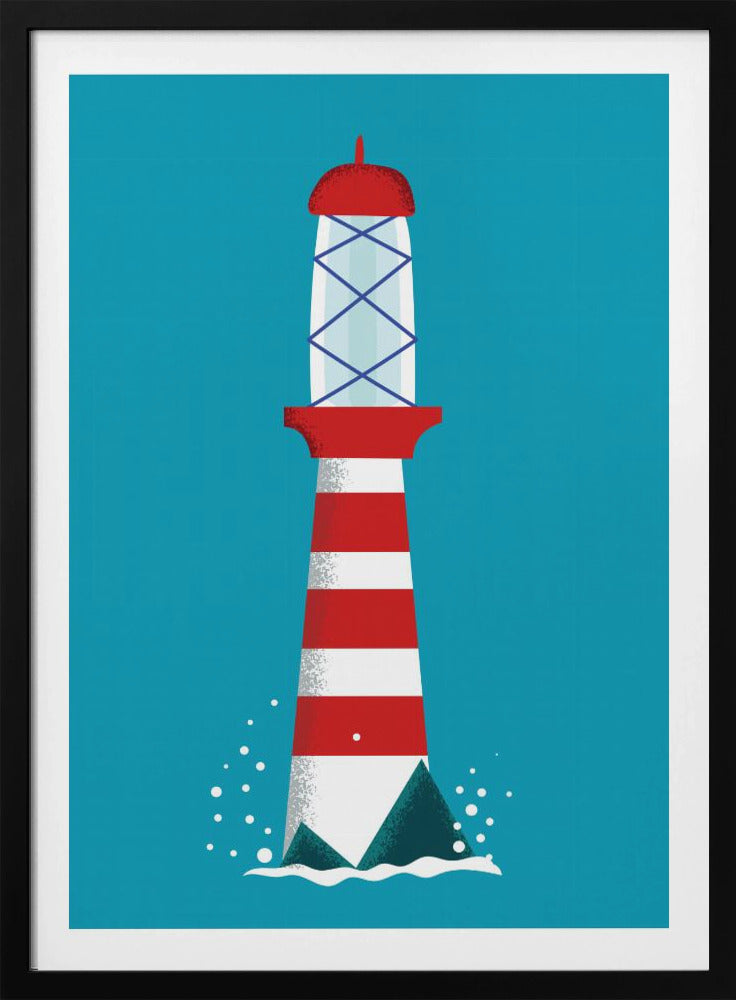 Striped Lighthouse | Poster