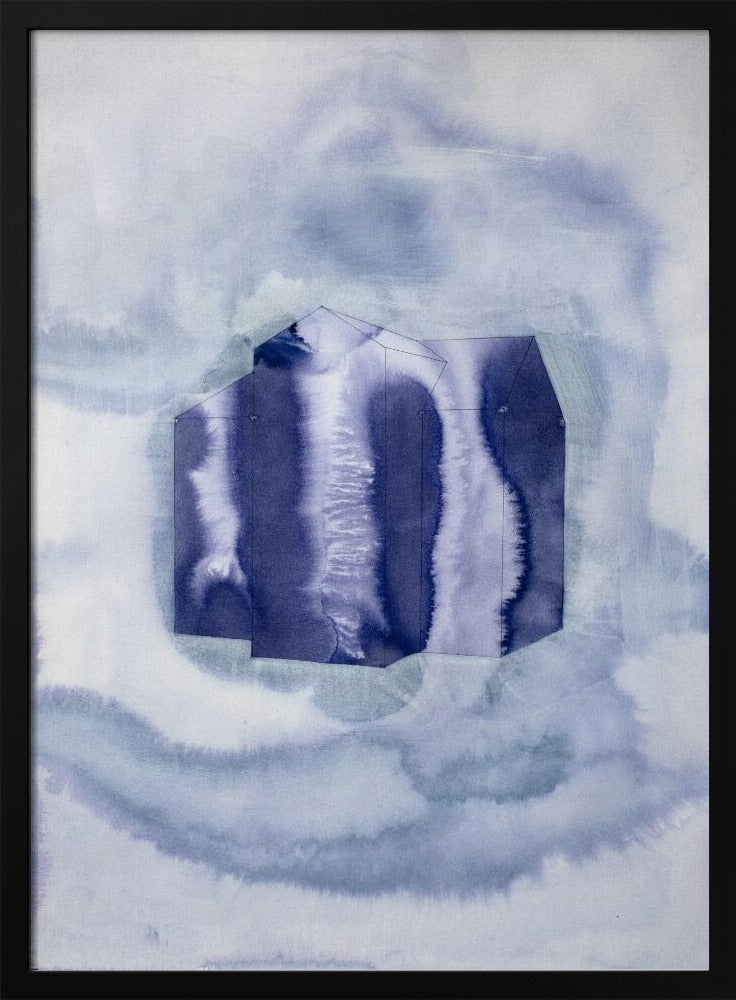 Blue and Purple Organic shapes | Poster