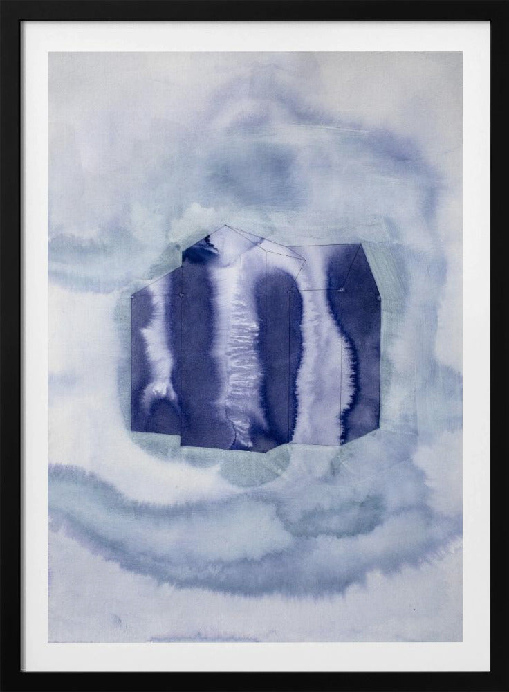 Blue and Purple Organic shapes | Poster