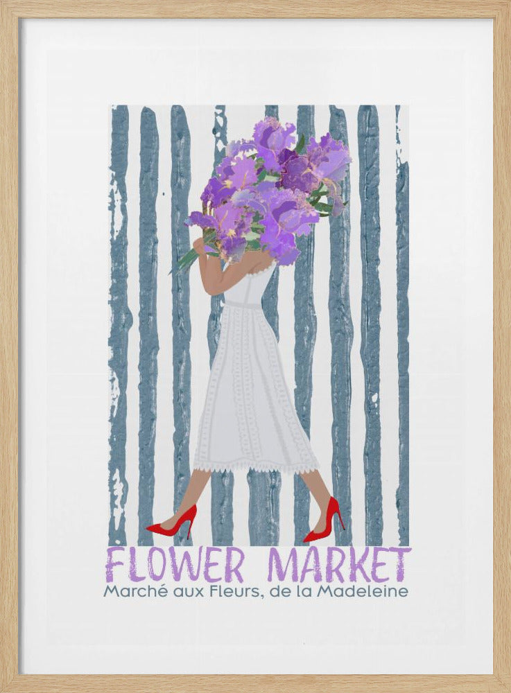 Flower Market Marche aux fleurs Paris | Poster