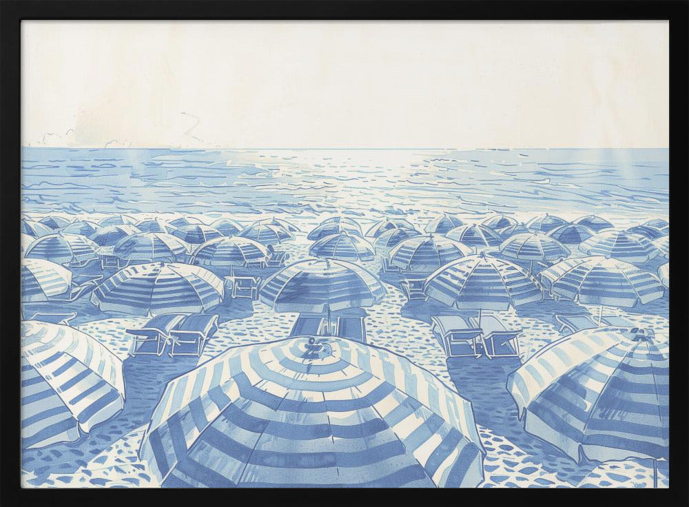 Striped Umbrellas Parchment | Poster