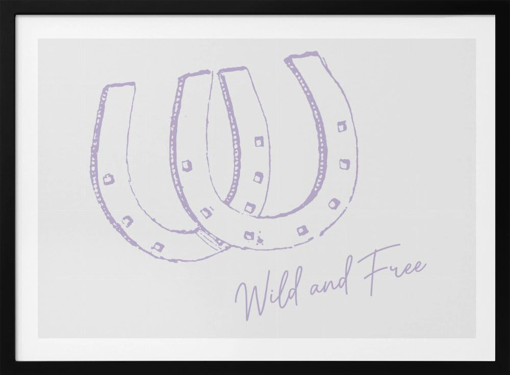 Horseshoe Wild and Free Purple | Poster