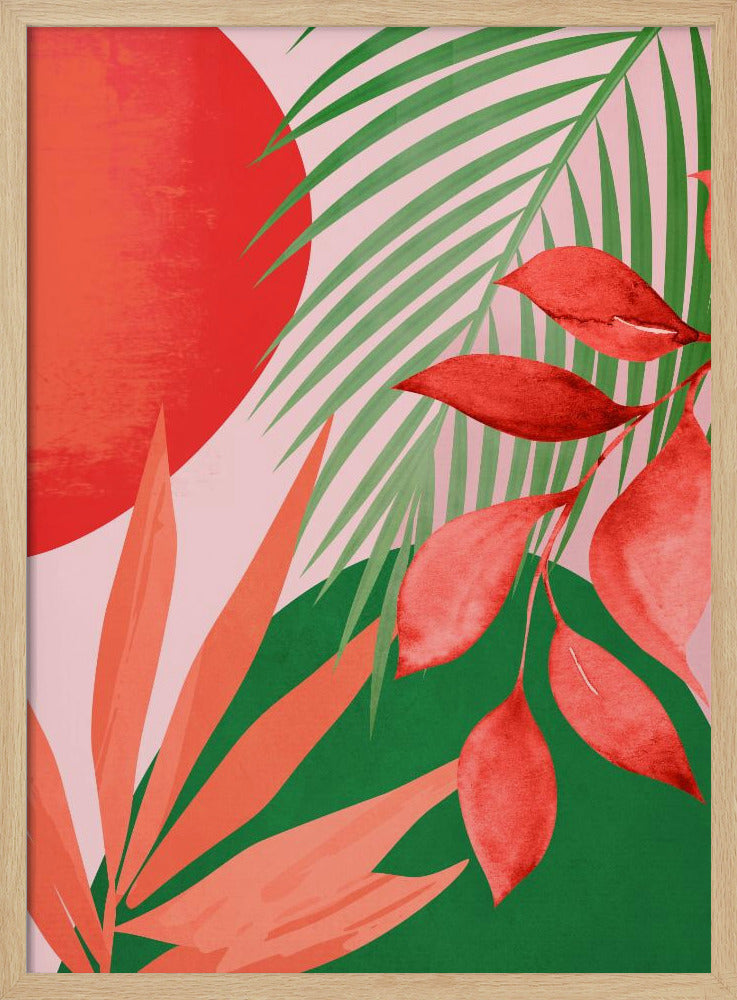 Abstract Art Tropical Garden | Poster