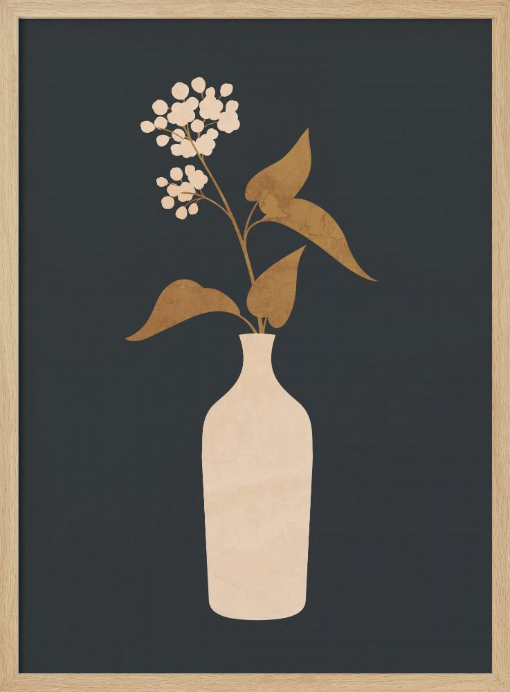 Minimal Abstract Art Vase Flower | Poster
