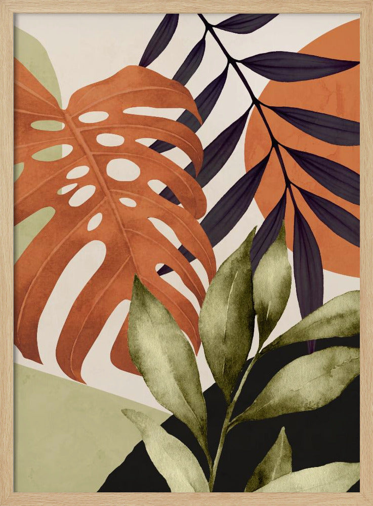 Abstract Art Tropical Leaves | Poster