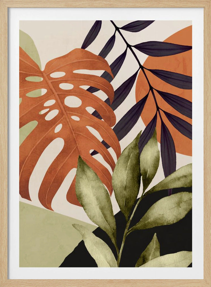 Abstract Art Tropical Leaves | Poster