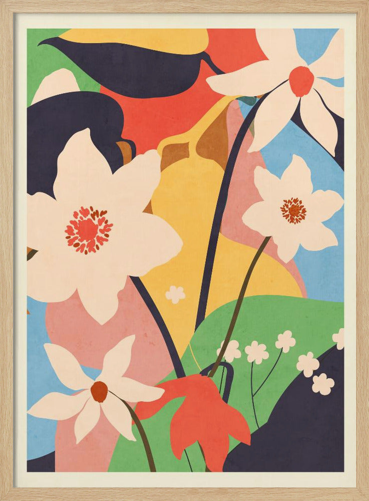 Abstract Art Landscape Flowers | Poster