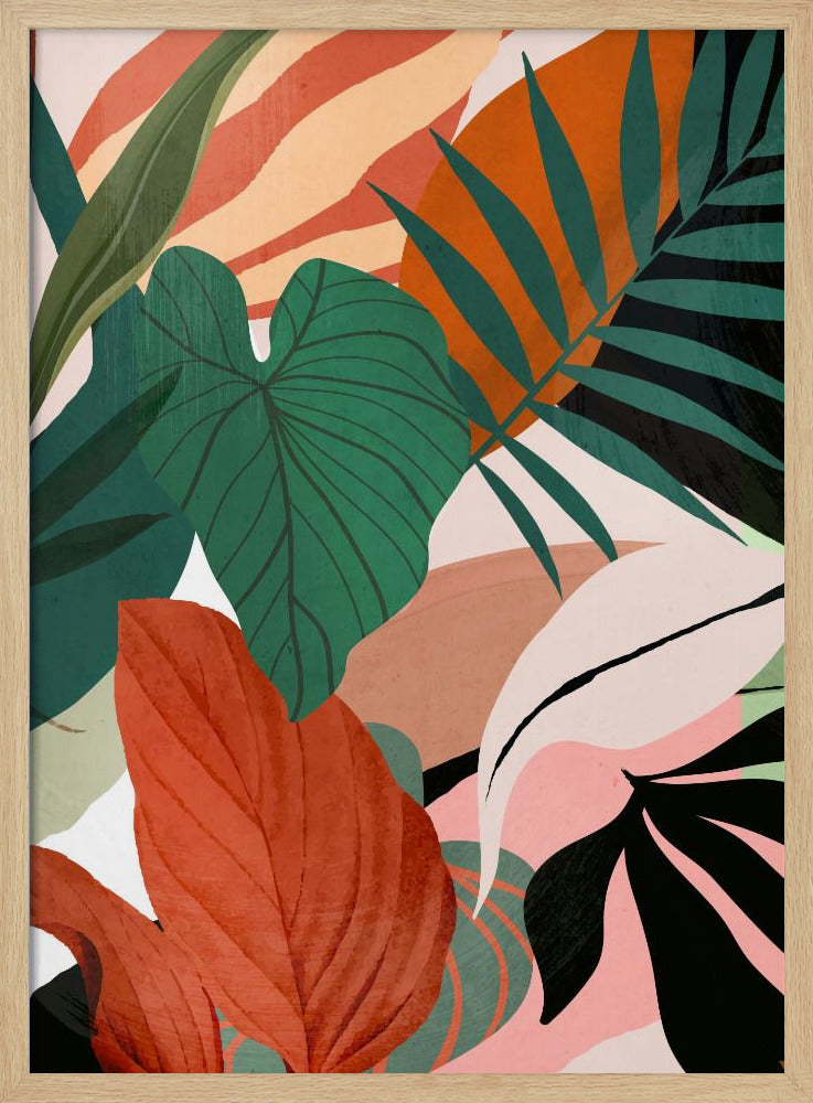 Abstract Art Tropical Leaves | Poster
