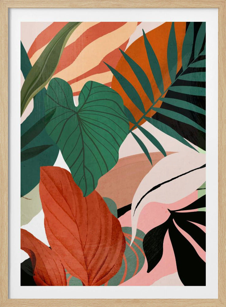 Abstract Art Tropical Leaves | Poster