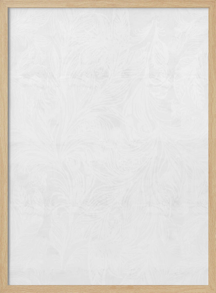Elegant White Floral Pattern | Poster