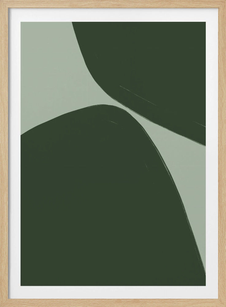 Bold Green Curves | Poster
