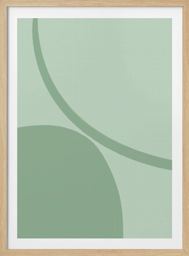 Serene Green Curves | Poster