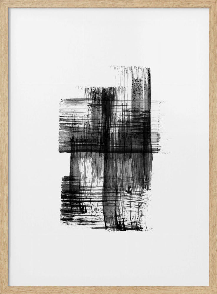 Ink %22black Ink Strokes No.03%22 | Poster
