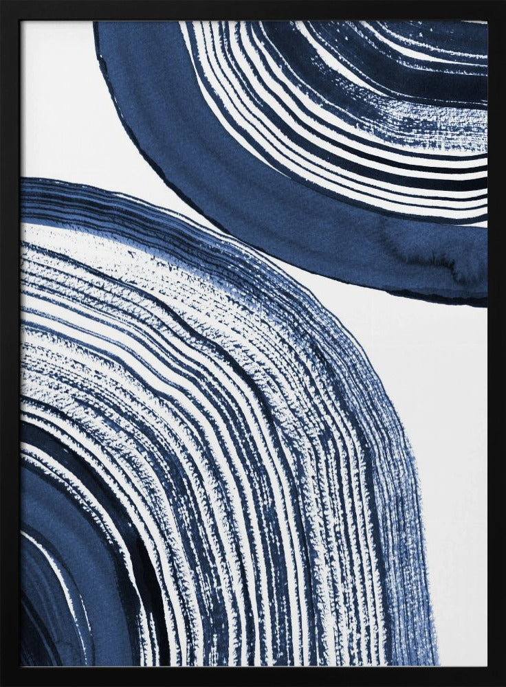 Blue Concentric Waves | Poster