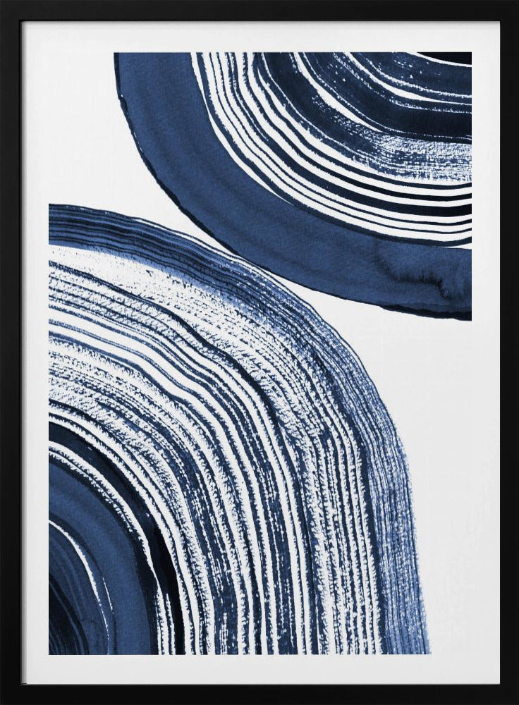 Blue Concentric Waves | Poster