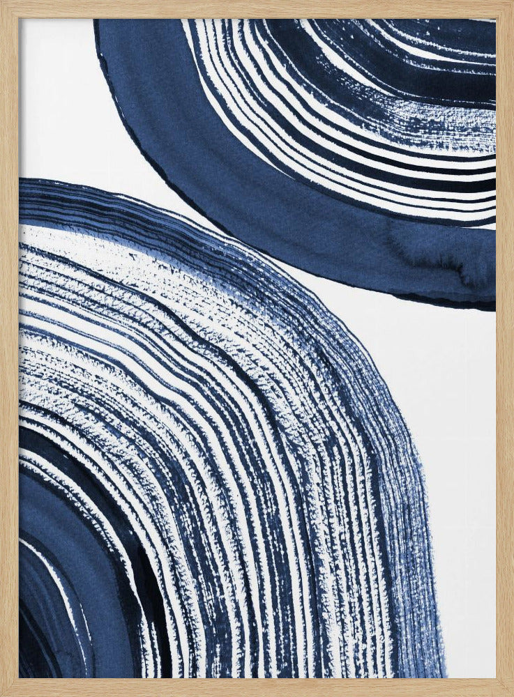 Blue Concentric Waves | Poster