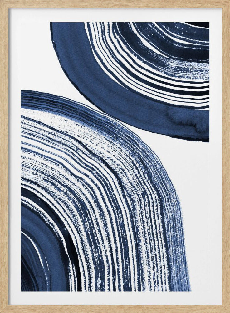 Blue Concentric Waves | Poster