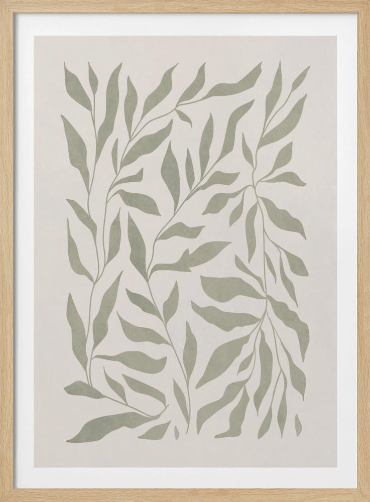 Olive Green Leaves | Poster