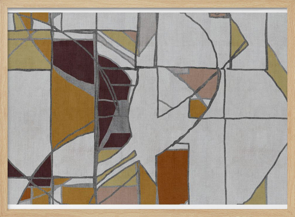 Abstract Geometric Forms in Warm Tones | Poster