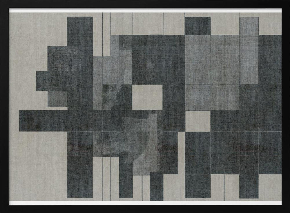 Mid Century Modern Composition in Grayscale | Poster
