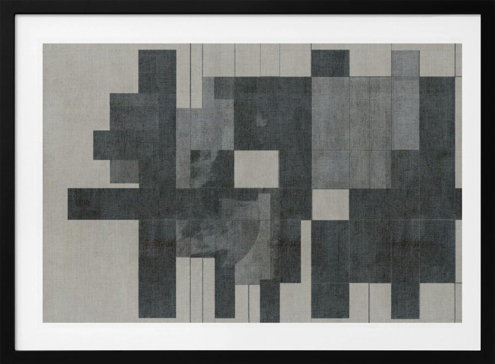 Mid Century Modern Composition in Grayscale | Poster