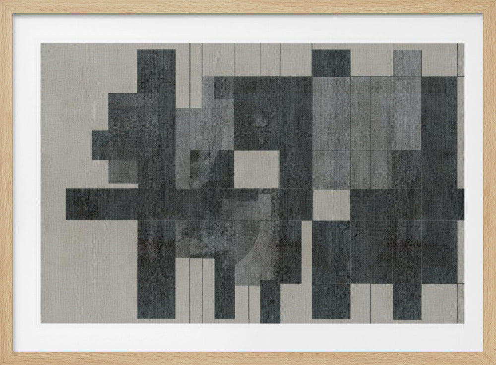 Mid Century Modern Composition in Grayscale | Poster
