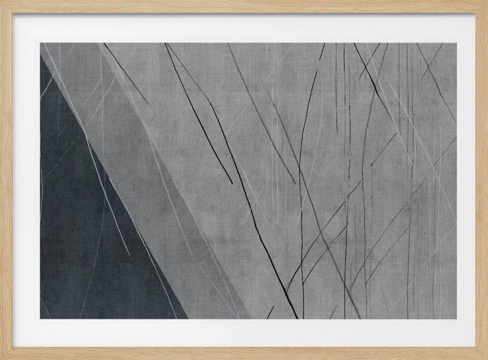 Abstract Lines on Grey | Poster