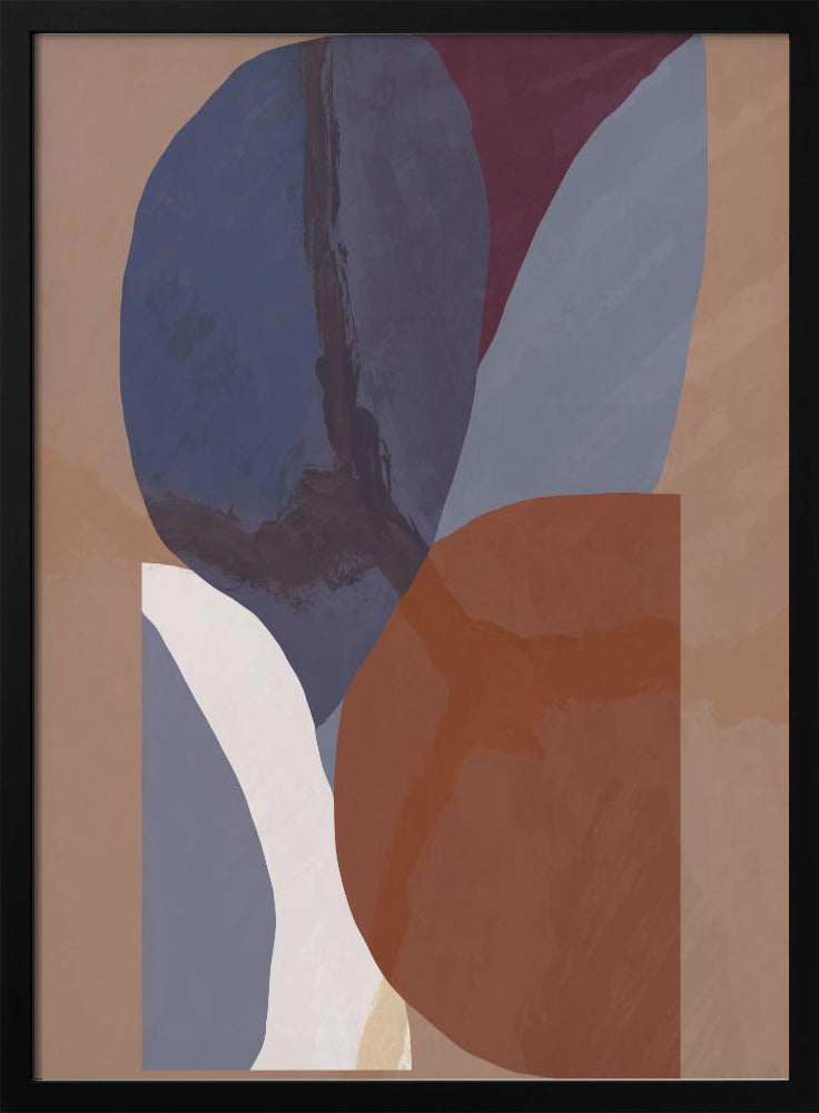 Geometric Shapes In Muted Colorful Tones | Poster