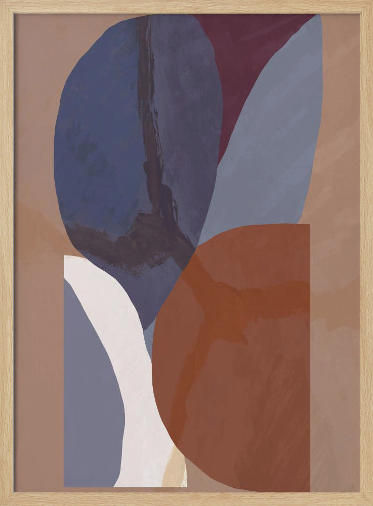 Geometric Shapes In Muted Colorful Tones | Poster