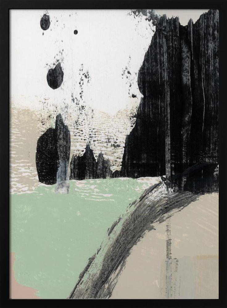 Dynamic Brushstrokes And Monochrome Contrasts | Poster