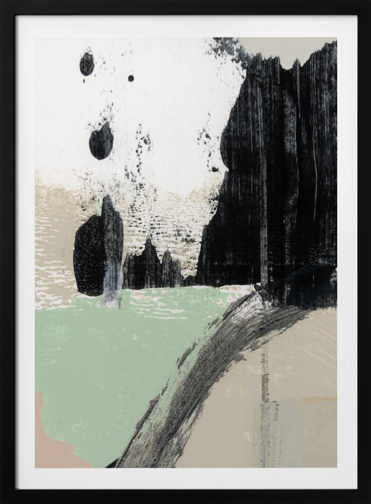 Dynamic Brushstrokes And Monochrome Contrasts | Poster