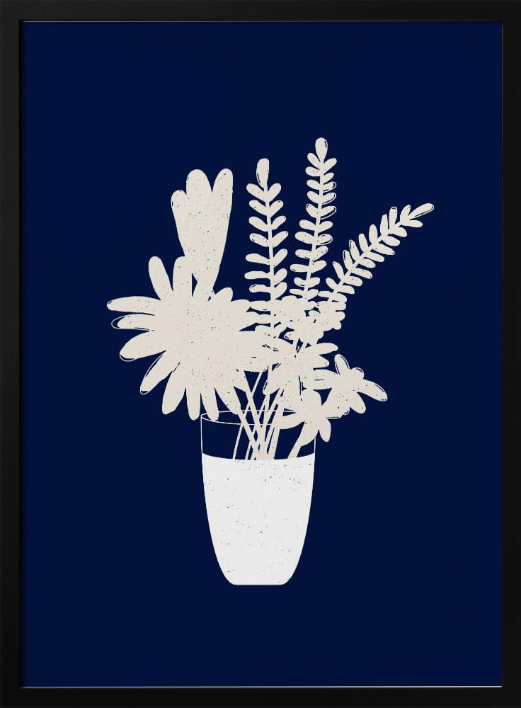 Sepia Floral Silhouette | Poster