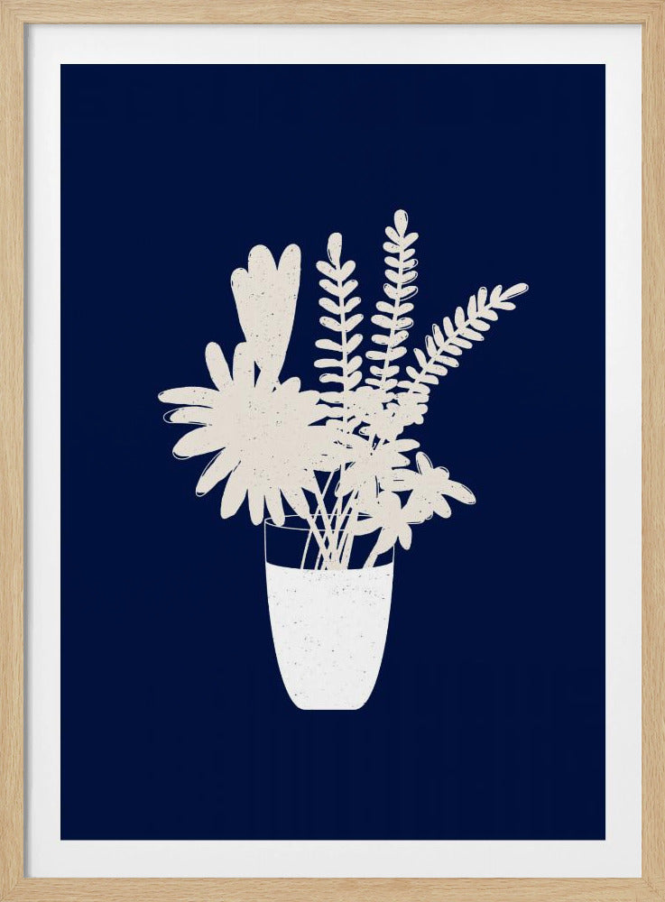 Sepia Floral Silhouette | Poster