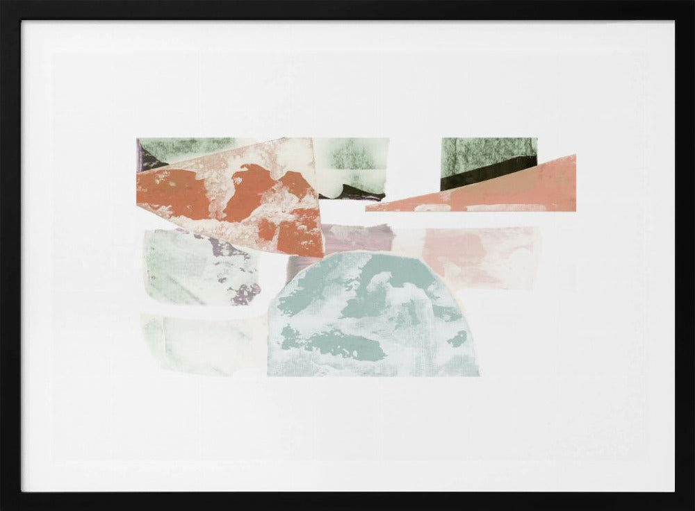 Abstract Collage With Geometric Shapes | Poster