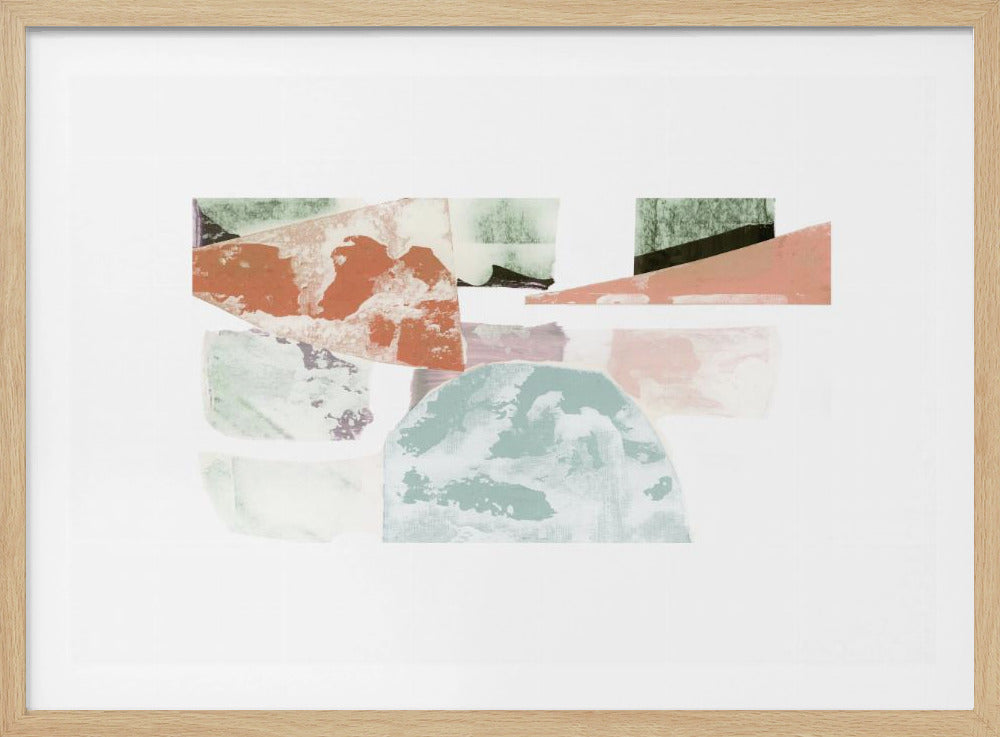 Abstract Collage With Geometric Shapes | Poster