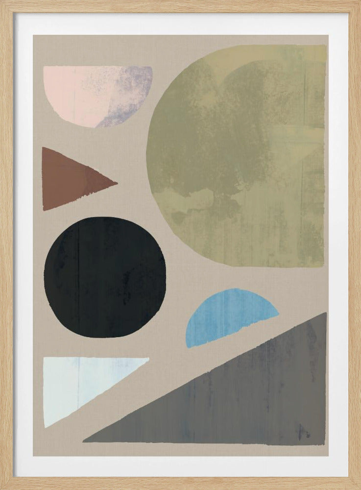 Abstract Shapes in Muted Tones | Poster
