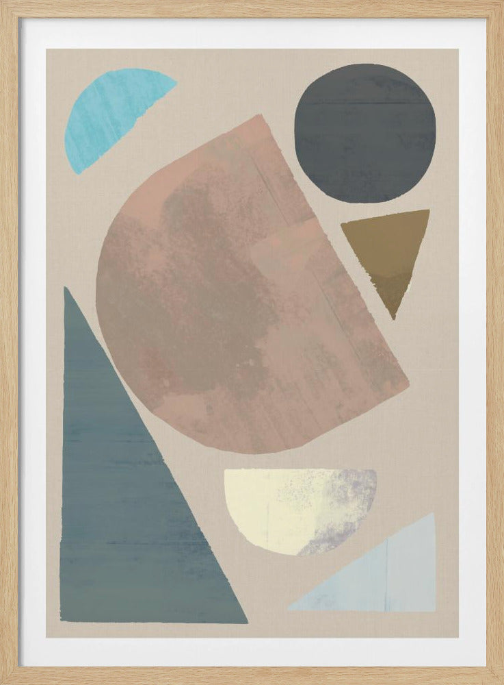 Abstract Shapes in Muted Tones | Poster