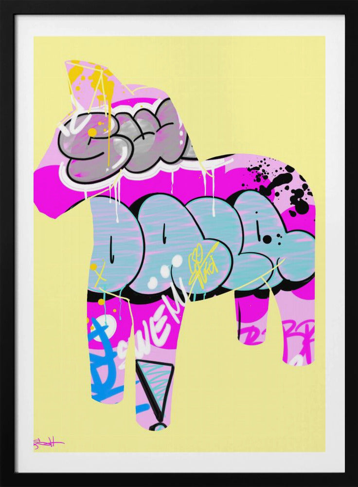 Graffiti Style Dala Horse | Poster