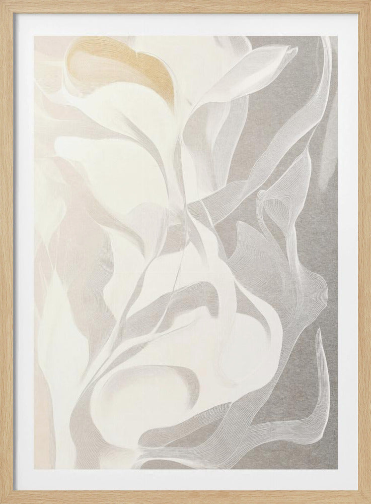 Swirling White and Gray Lines | Poster