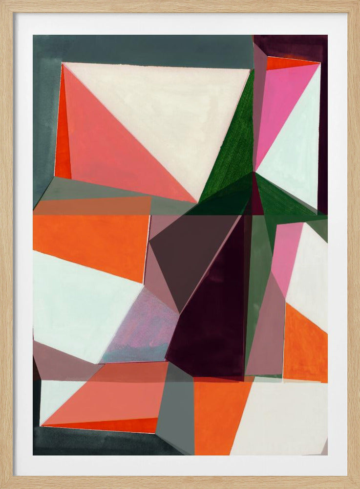 Geometric Abstract in Vibrant Hues | Poster