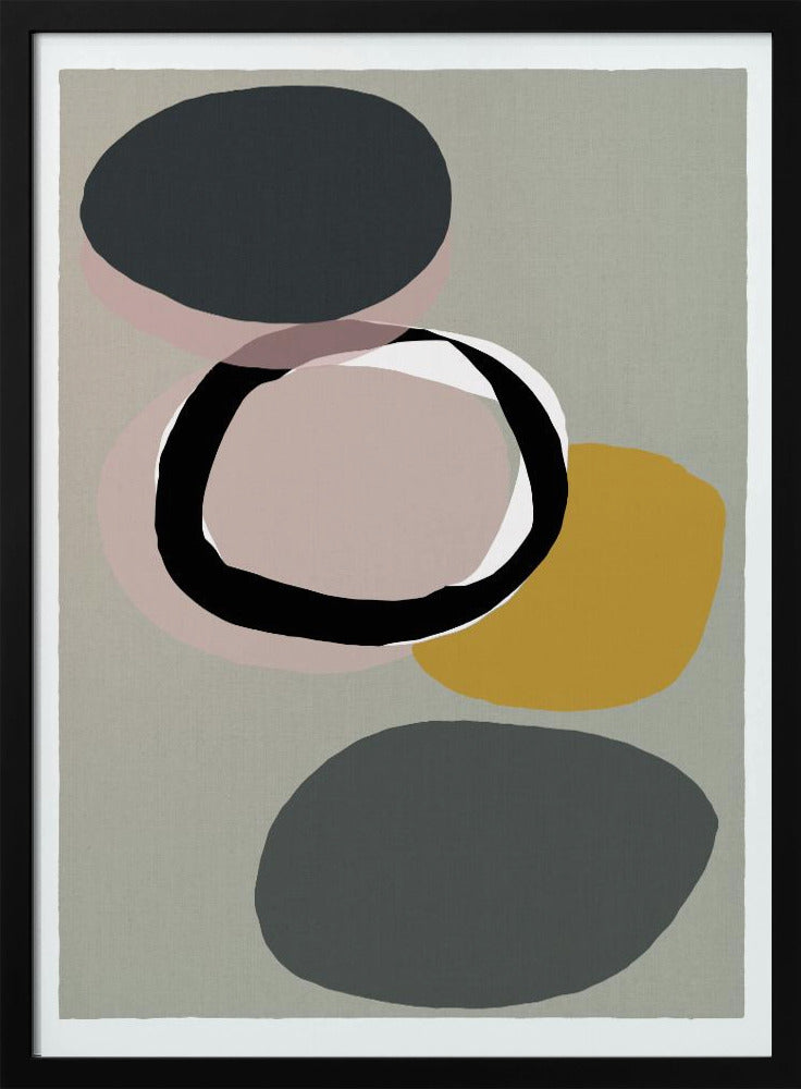 Abstract Circles in Muted Tones | Poster