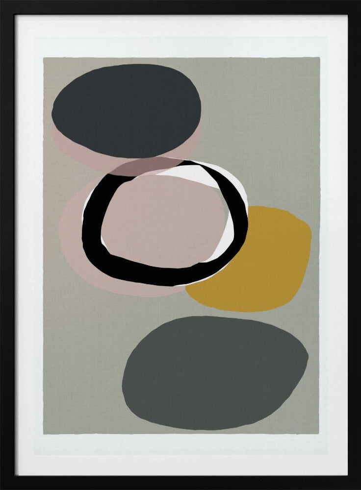Abstract Circles in Muted Tones | Poster